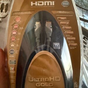 HDMI UltraHD Gold High-Speed Cable - Black & Gold. New!